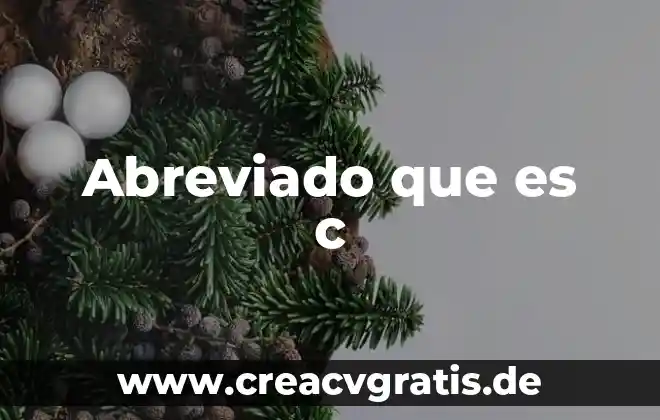 Qué es una c cueta o cruz caterpi 5 Abreviado que es c