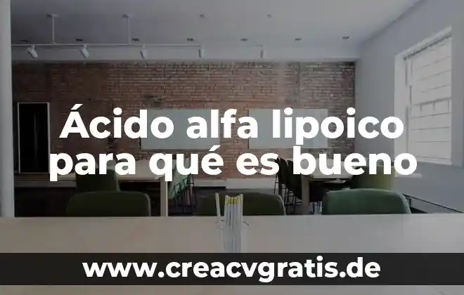 ¿Qué es el ácido clorhídrico compuesto o mezcla? 4 Ácido alfa lipoico para qué es bueno