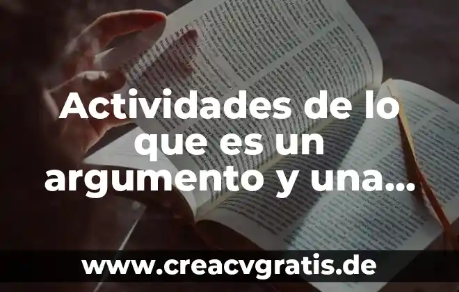 Actividades interconfesionales que es 5 Actividades de lo que es un argumento y una opinión