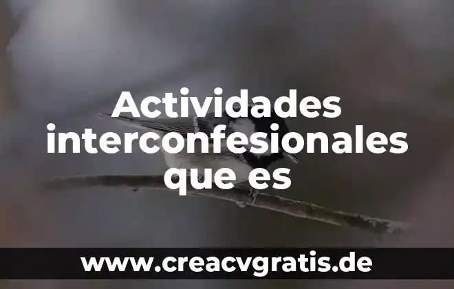 Actividades de lo que es un argumento y una opinión 5 Actividades interconfesionales que es