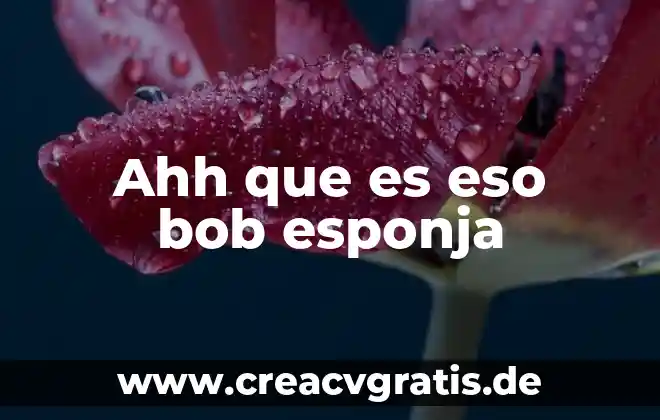 Autor del libro vivir juntos que es eso 3 Ahh que es eso bob esponja