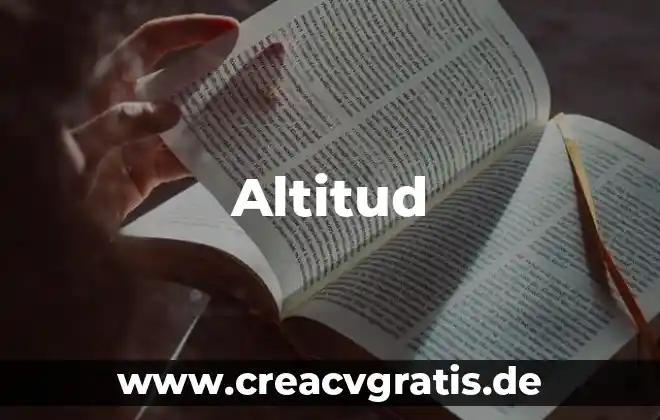 Que es la altitud en un mapa 5 Altitud