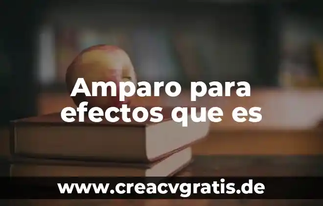 Qué es el régimen voluntario para efectos del IMSS 5 Amparo para efectos que es