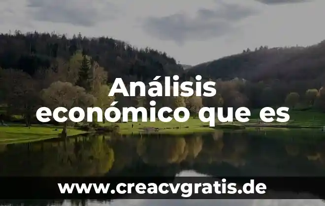Análisis de roles y funciones que es 6 Análisis económico que es