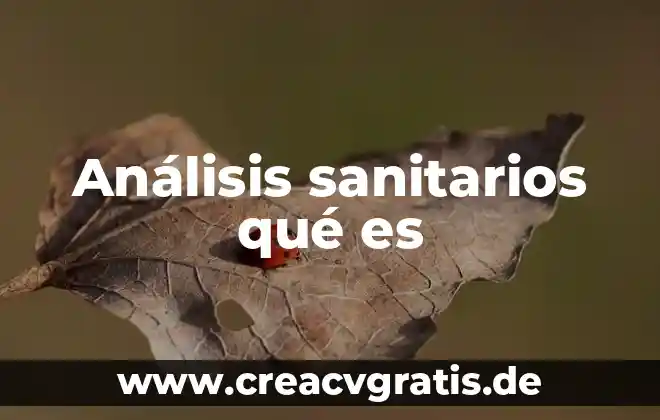 Que es ldh en analisis de sangre 7 Análisis sanitarios qué es
