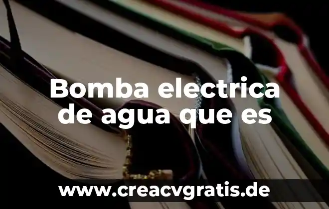 Que es la bomba de agua de un auto 4 Bomba electrica de agua que es