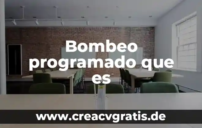 Qué es el sistema de bombeo en una alberca 4 Bombeo programado que es