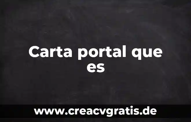 Que es la carta x-s minitab 4 Carta portal que es
