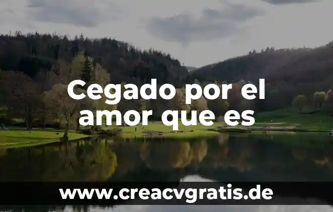 Que es el amor hacia adentro y hacia afuera 6 Cegado por el amor que es