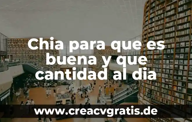 Que es el agua buena 7 Chia para que es buena y que cantidad al dia