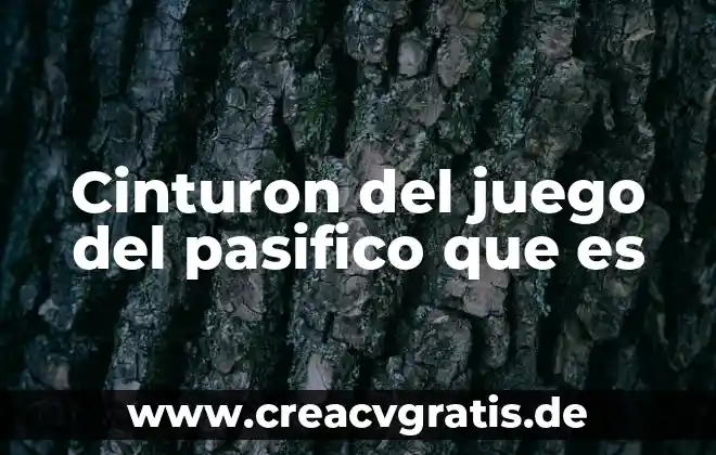 Que es el sol es el cinturon de asteroides 6 Cinturon del juego del pasifico que es