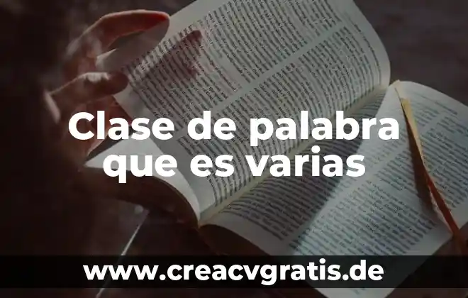 Que es significa la palabra transgenicos 6 Clase de palabra que es varias