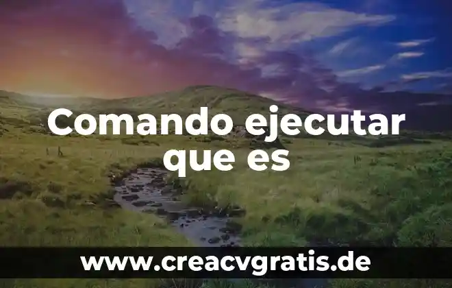 Que es ejecutar actividades para niños maternal 4 Comando ejecutar que es