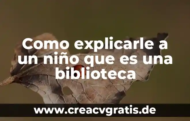 Como le explico a un niño que es un dodo 7 Como explicarle a un niño que es una biblioteca
