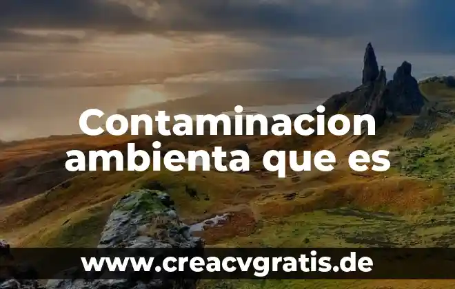 Que es la contaminacion acustica tipos y conseuencis 8 Contaminacion ambienta que es