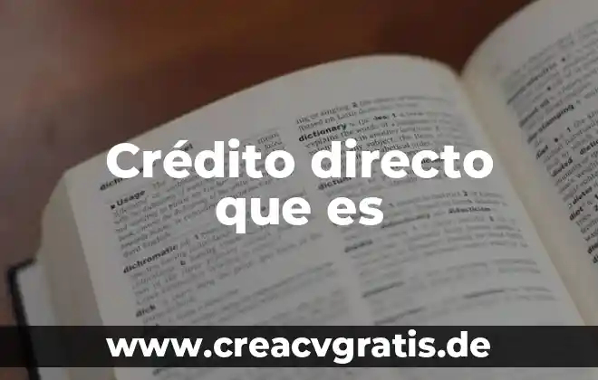 Que es un icono de acceso directo 7 Crédito directo que es