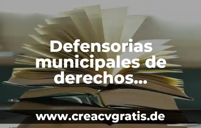 Que es el paradigma de derechos humanos 4 Defensorias municipales de derechos humanos que es