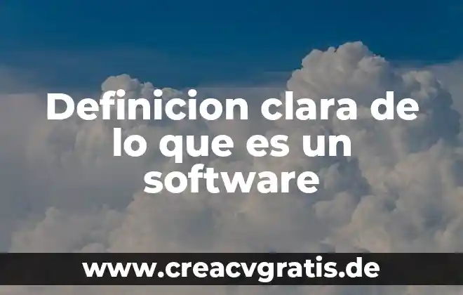Qué es un rota chamber definición 5 Definicion clara de lo que es un software