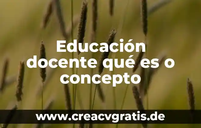 Que es un plan de clase en docente 8 Educación docente qué es o concepto