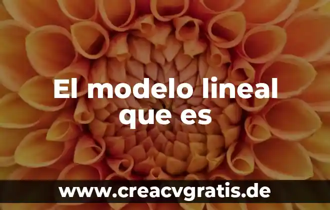 Que es el modelo sandinista 3 El modelo lineal que es
