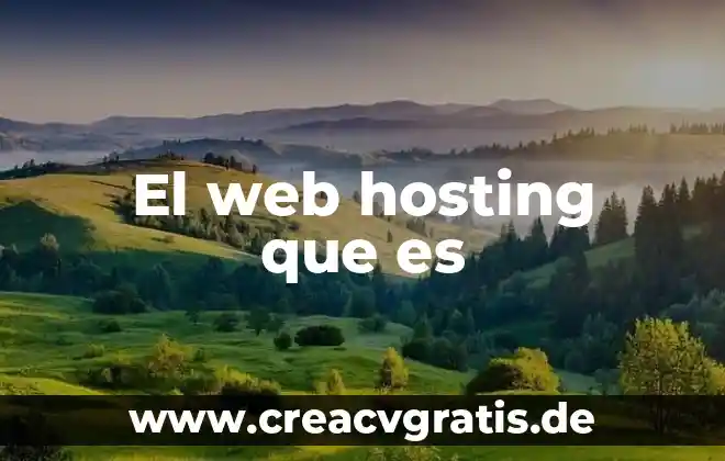 Que es un color de pagina web 8 El web hosting que es