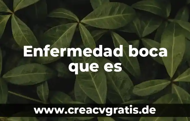 Que es bueno para un fuego en la boca 7 Enfermedad boca que es