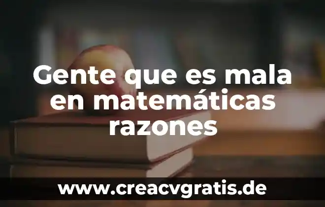 Trabajos para la gente que es del signo libra 6 Gente que es mala en matemáticas razones