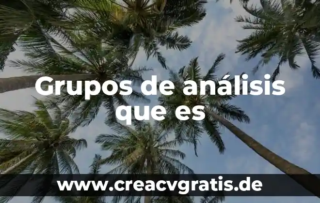 Que es vdrl en analisis de sangre 6 Grupos de análisis que es