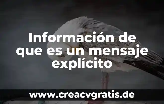 Parque ecoalberto cortesía personal que es 3 Información de que es un mensaje explícito