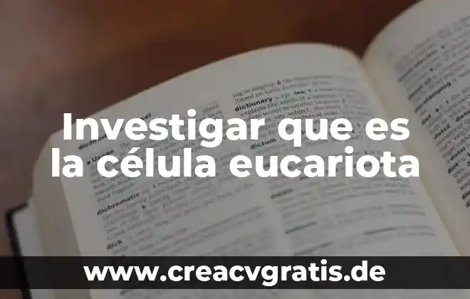 Célula eucariota animal qué es 3 Investigar que es la célula eucariota