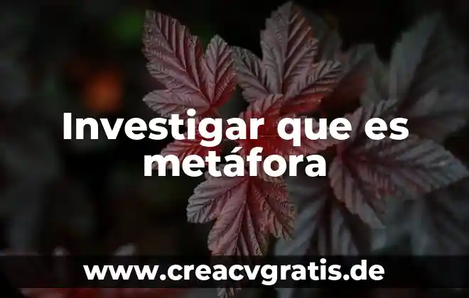 Investigar que es la mediana 6 Investigar que es metáfora