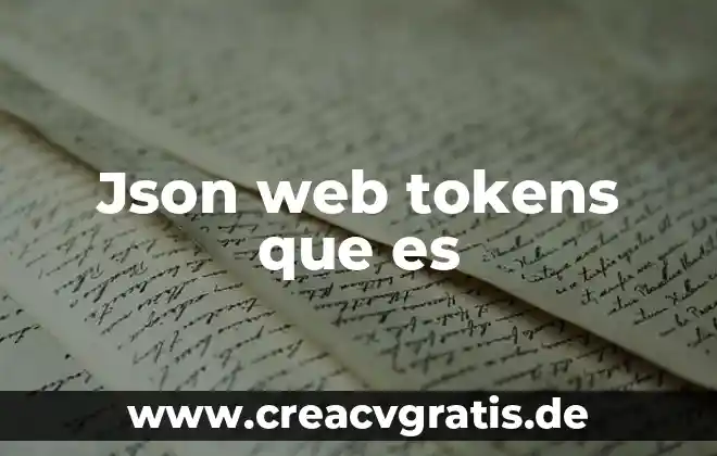 Que es un color de pagina web 3 Json web tokens que es