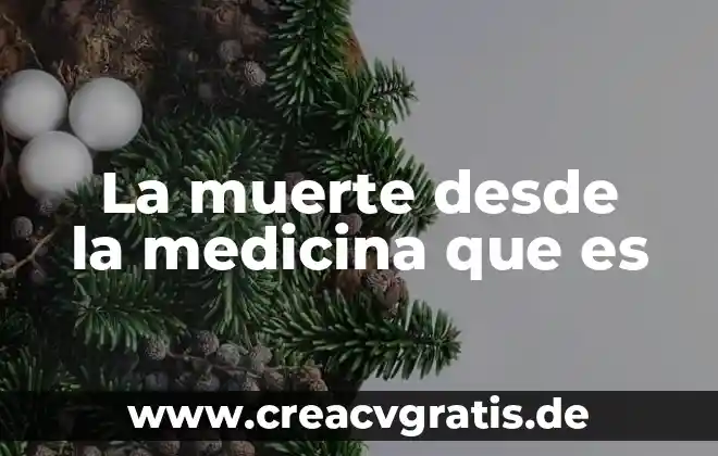 Que es el pico en medicina 3 La muerte desde la medicina que es