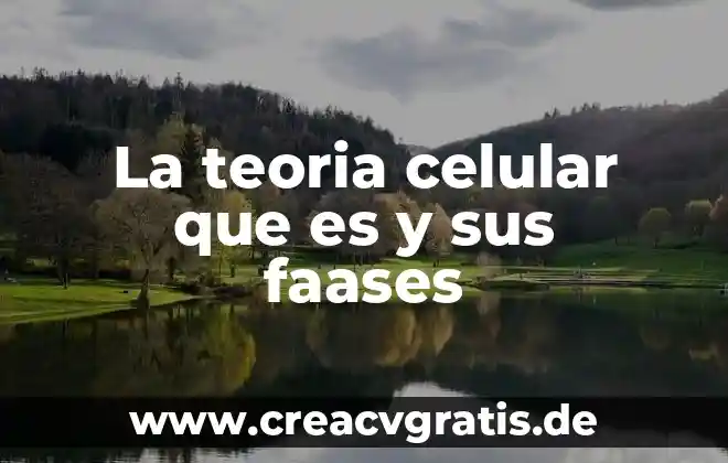Qué es un concepto y factores que forman la personalidad 5 La teoria celular que es y sus faases