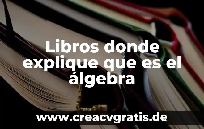 Que es el administrador de sistemas y donde lo encuentro 3 Libros donde explique que es el álgebra