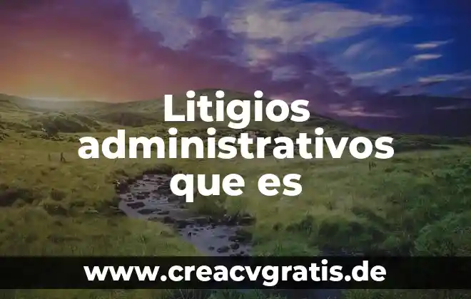 Que es y tipos de informes administrativos 3 Litigios administrativos que es