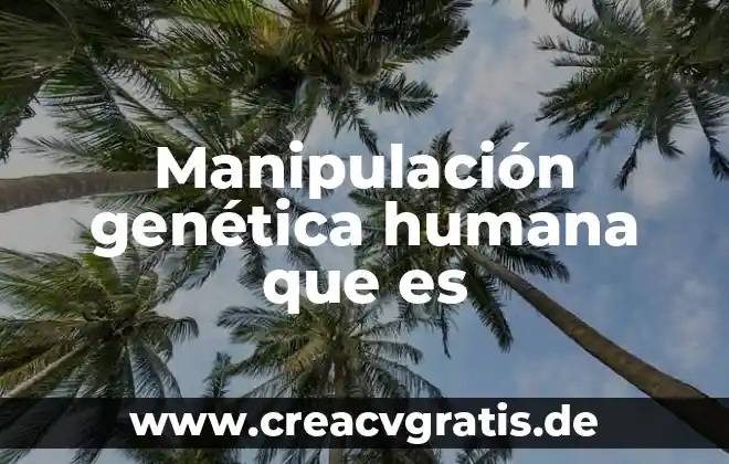 Genetica aplicada que es 7 Manipulación genética humana que es