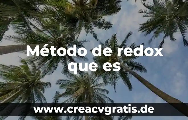 Qué es el método de comprensión lectora 3 Método de redox que es