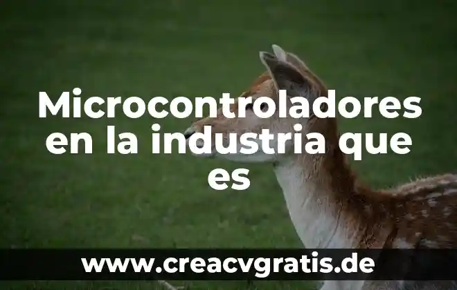 Que es la industria artesanal definicion 3 Microcontroladores en la industria que es