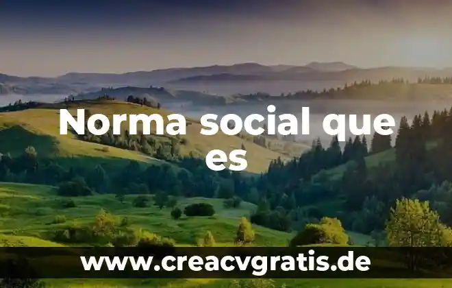 Que es lo social en una planta 5 Norma social que es