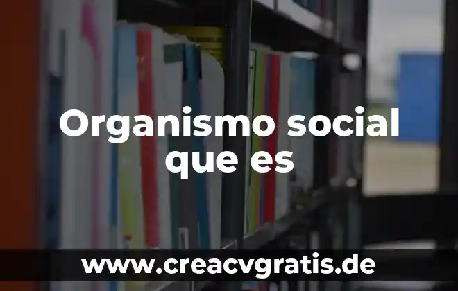 Que es la revolucion social 1945 a 1990 6 Organismo social que es