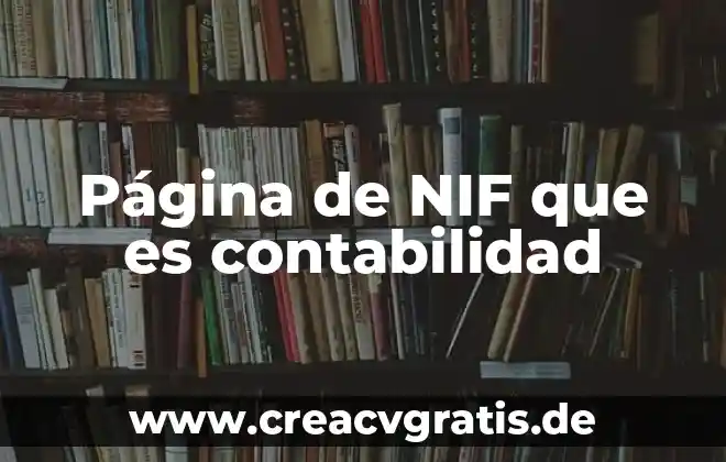 Que es nif de igualdad animal 8 Página de NIF que es contabilidad
