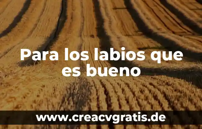 Qué es bueno para quemaduras con agua hervida 8 Para los labios que es bueno