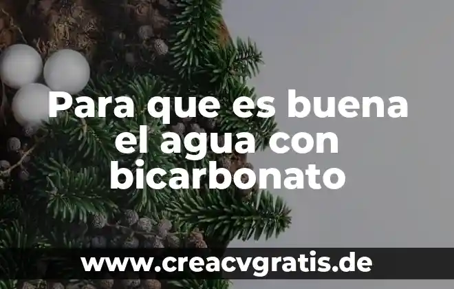 Que es recopilacion grafica 7 Para que es buena el agua con bicarbonato