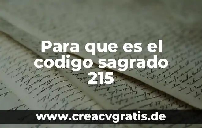 Que es el código germánico 5 Para que es el codigo sagrado 215
