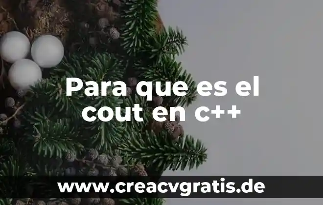 Que es la c en nombres 7 Para que es el cout en c++