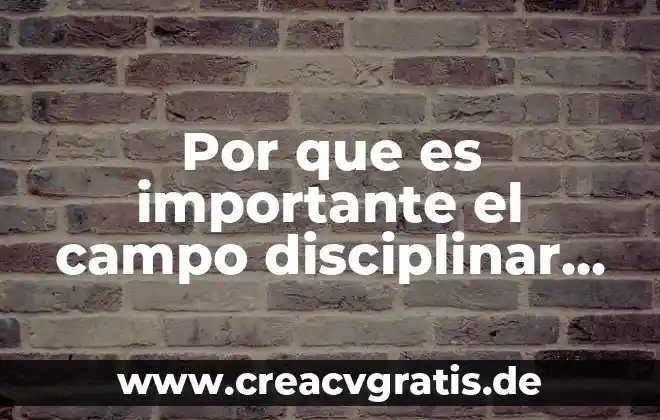 Que es la propiedad de campo 6 Por que es importante el campo disciplinar de humanidades
