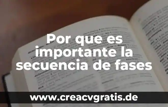 Que es un proyecto tipos y fases integran 8 Por que es importante la secuencia de fases