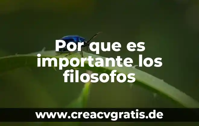 Por que es importante el ser loli 7 Por que es importante los filosofos