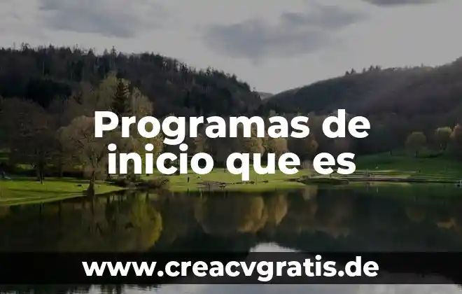 Qué es ser un país subdesarrollado 3 Programas de inicio que es